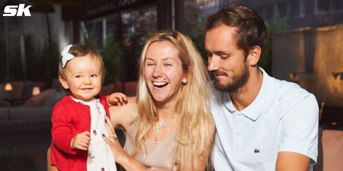 Daniil Medvedev's wife Daria in awe of baby daughter Alisa celebrating holidays with Russian in Monaco