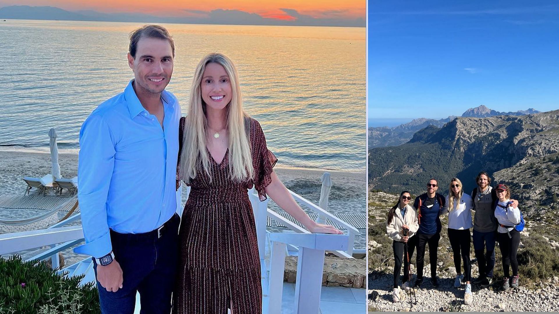 In pictures: Rafael Nadal's sister Maribel goes hiking with friends in Mallorca, takes in the view of the Mediterranean Sea from the mountaintop