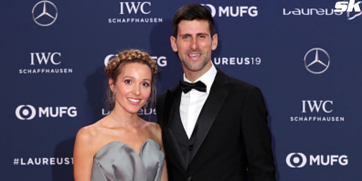 Novak Djokovic and wife Jelena all smiles as they embrace against scenic ocean backdrop