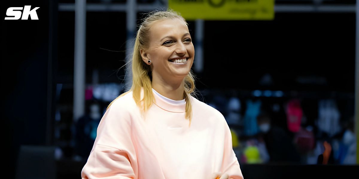 Petra Kvitova shows off her baby bump in first public appearance in Milan