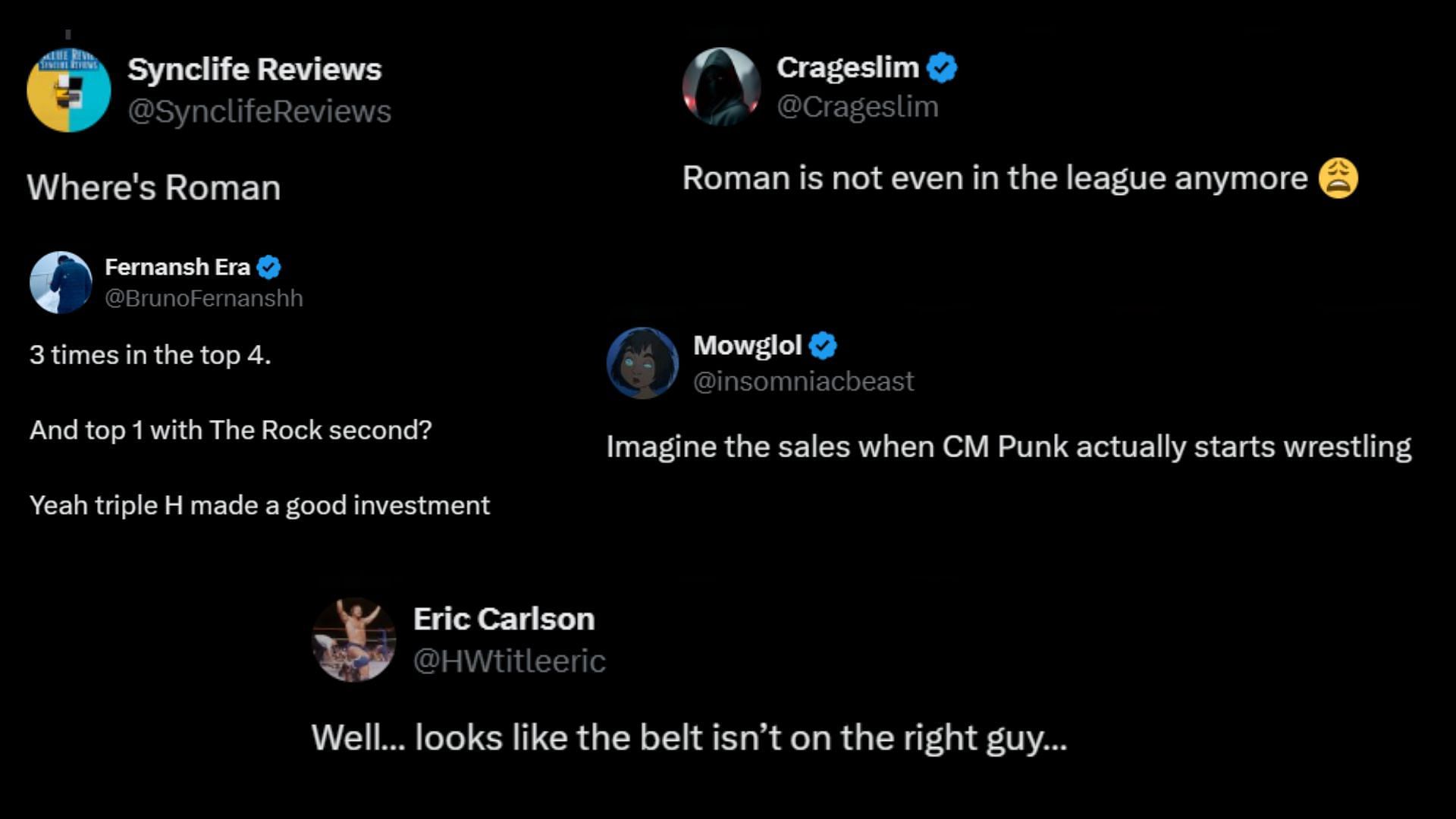 Screenshot of fans' reactions on X/Twitter.