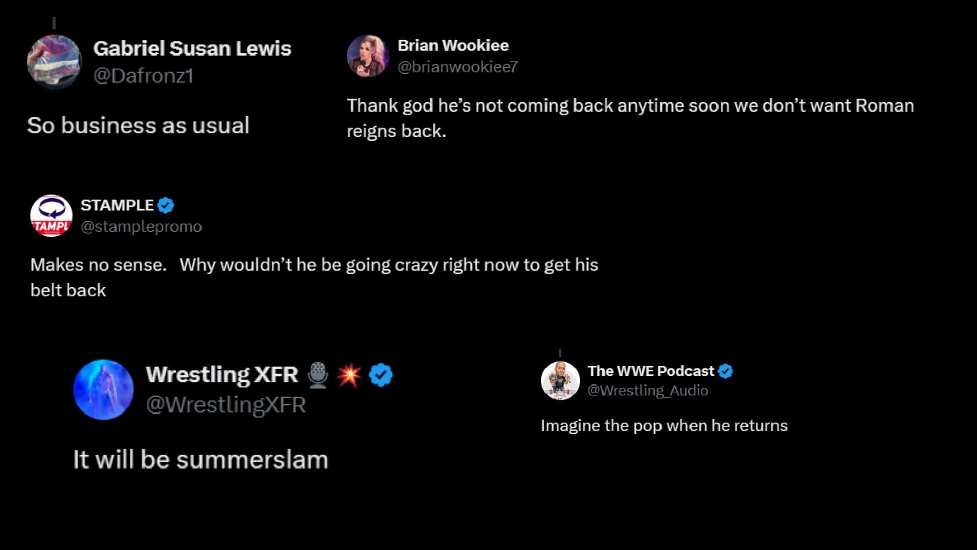 Screenshot of some more fan reactions on X/Twitter