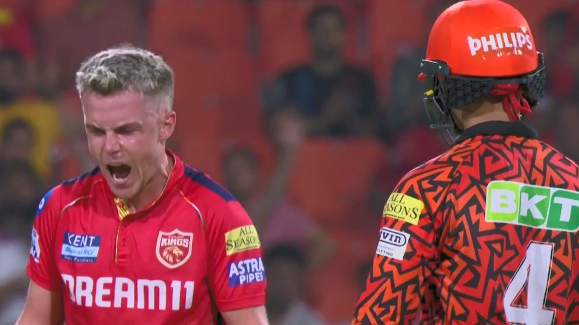 [Watch] Sam Curran has the last laugh after getting pumped for a six & four by Abhishek Sharma during PBKS vs SRH IPL 2024 game