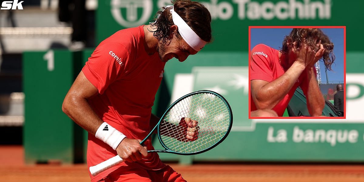 WATCH: Stefanos Tsitsipas overwhelmed by emotion after tasting victory at Monte-Carlo 2024 to mark treble