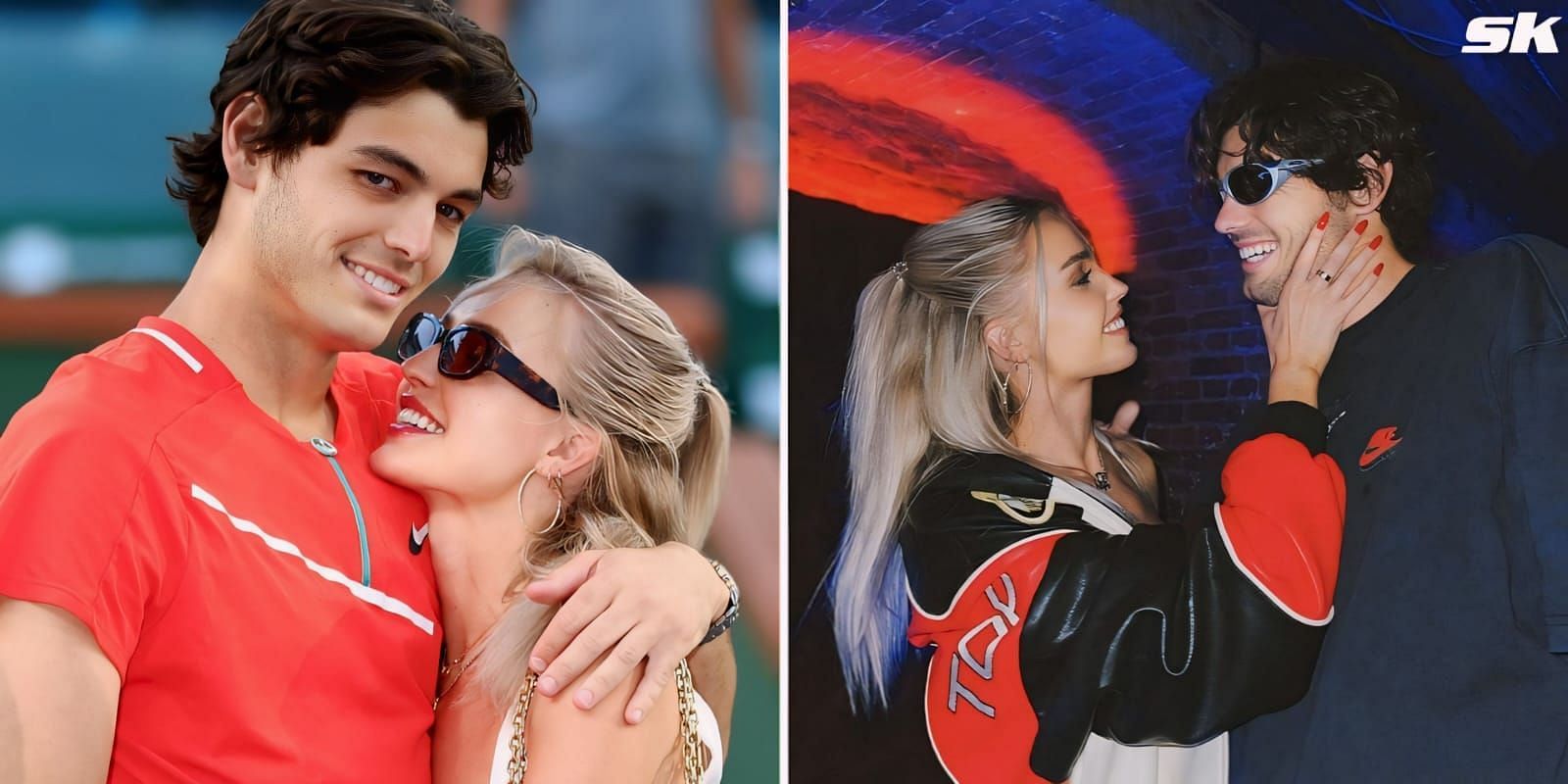 Taylor Fritz’s girlfriend Morgan Riddle cheers him on during Italian Open R3 win over compatriot Sebastian Korda days after reunion