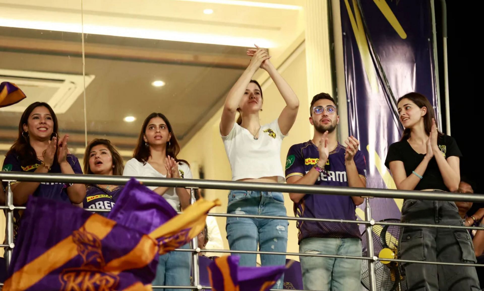 [Watch] Ananya Pandey, Suhana Khan, and Juhi Chawla jump in joy after KKR's victory against MI in IPL 2024 clash at Eden Gardens