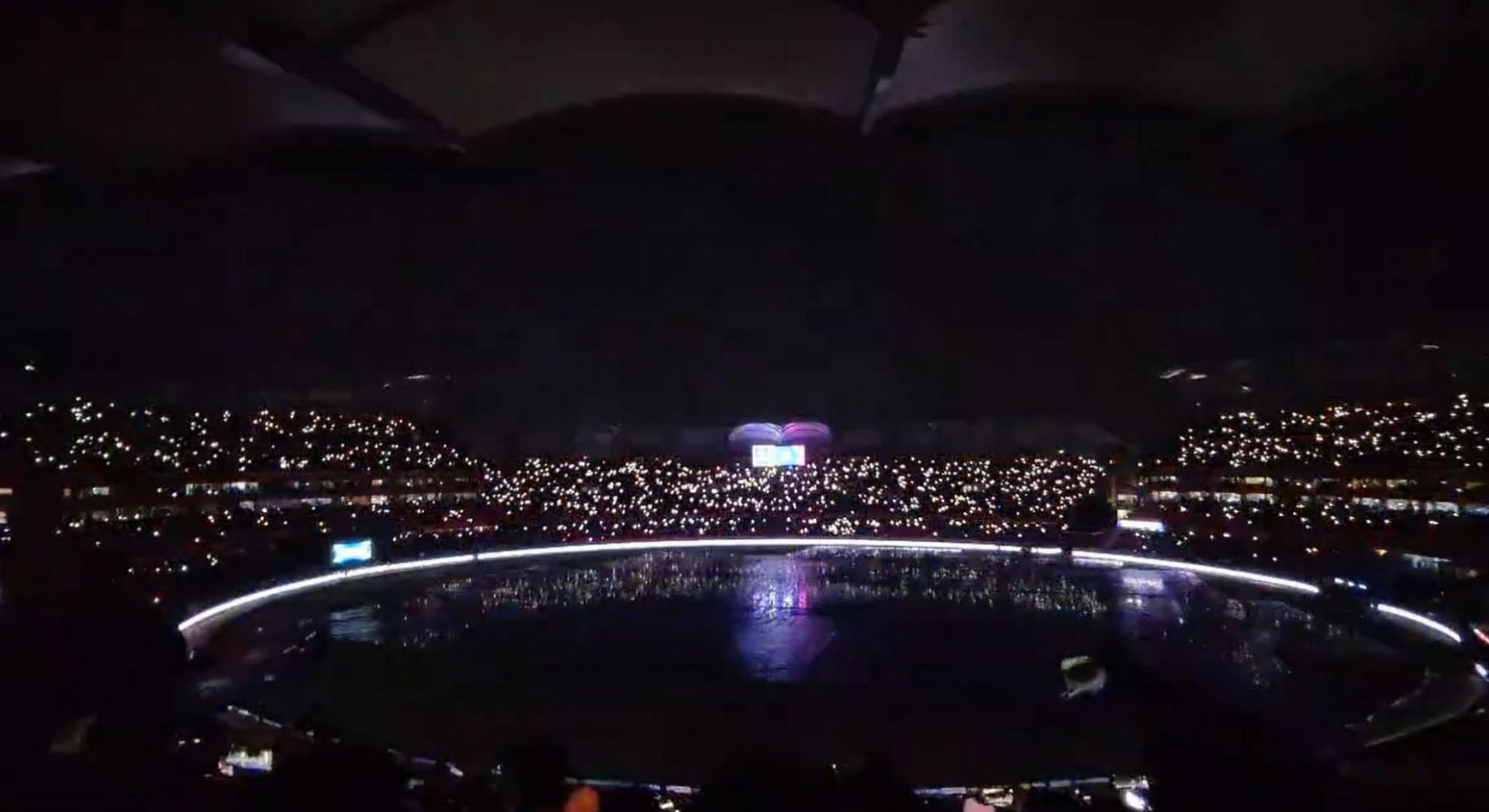 [Watch] Light show leaves Hyderabad crowd mesmerized amid rain delay during SRH vs GT IPL 2024 match
