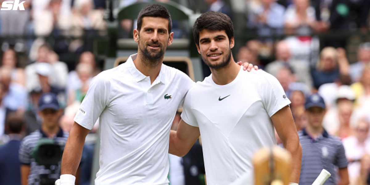 In Pictures: Novak Djokovic & Carlos Alcaraz share heartwarming embrace at Wimbledon reunion after 2023 final fireworks