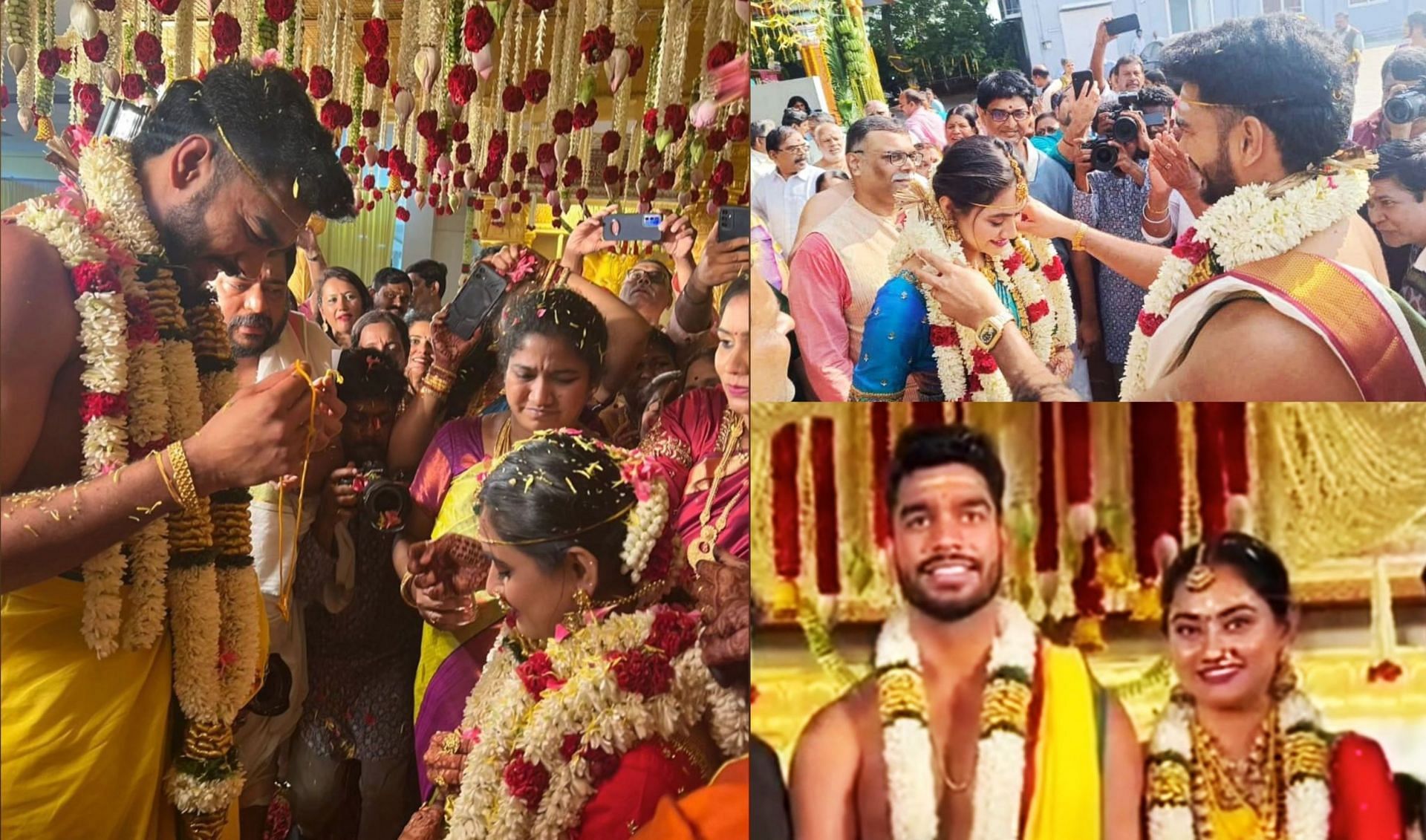 [In Pictures] Star KKR all-rounder Venkatesh Iyer ties knot with Shruti Raghunathan