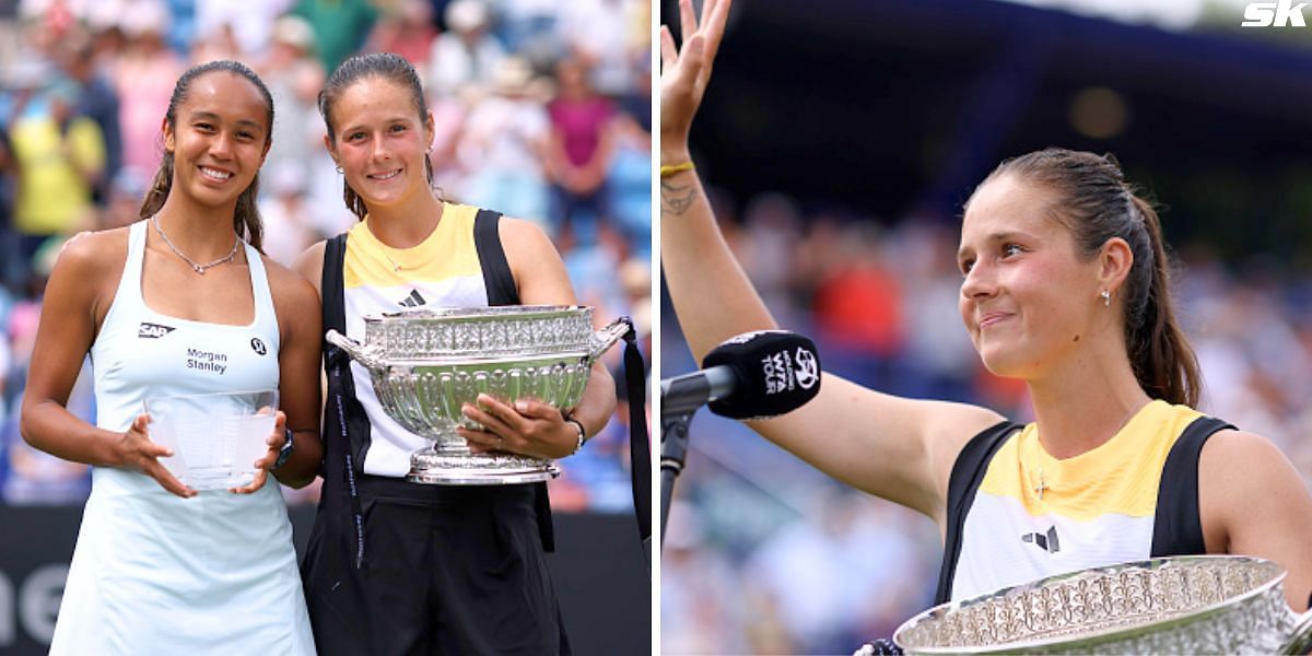 WATCH: Daria Kasatkina hilariously urges fans to watch her vlog with girlfriend Natalia Zabiiako after Eastbourne title win