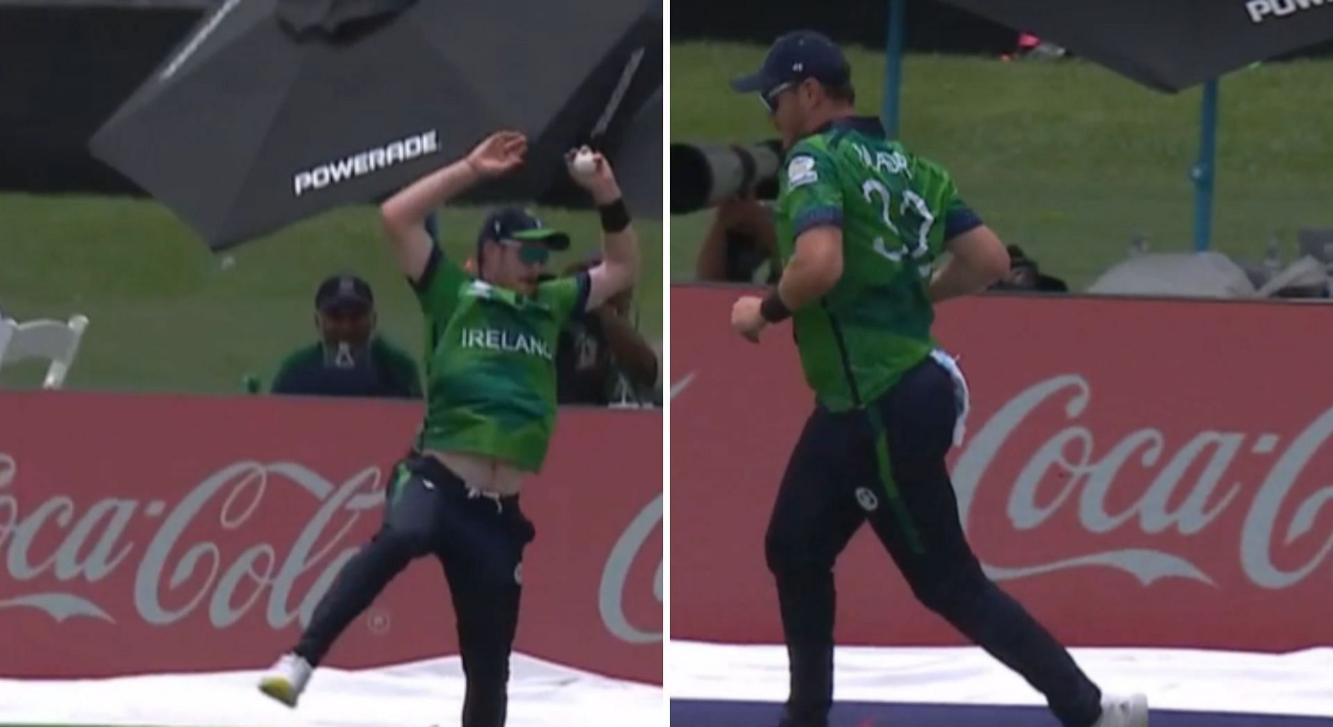 [Watch] Mark Adair takes stunning catch at boundary ropes to dismiss Mohammad Rizwan in PAK vs IRE 2024 T20 World Cup match