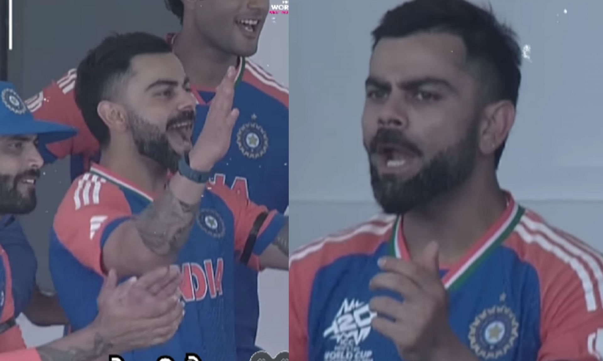 [Watch] Virat Kohli enthusiastically cheers for his teammates from dressing room during IND vs AFG 2024 T20 World Cup clash
