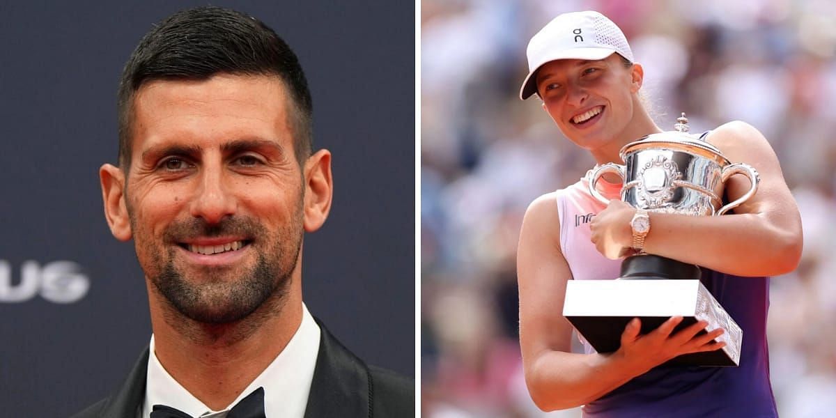 Novak Djokovic congratulates Iga Swiatek after Pole clinches third consecutive French Open title