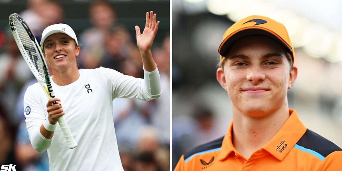 Iga Swiatek gets 'good luck' wishes from F1 superstar Oscar Piastri ahead of Wimbledon 2024 campaign
