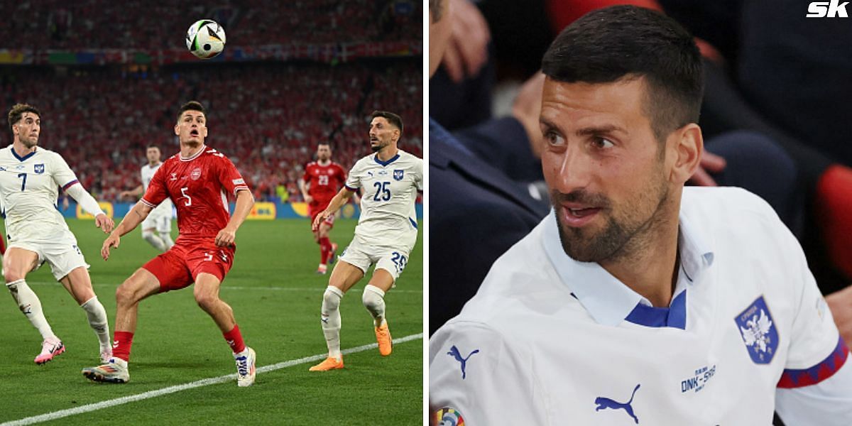 WATCH: Novak Djokovic greets and cheers on Serbian football stars before crucial match against Denmark at UEFA Euro 2024