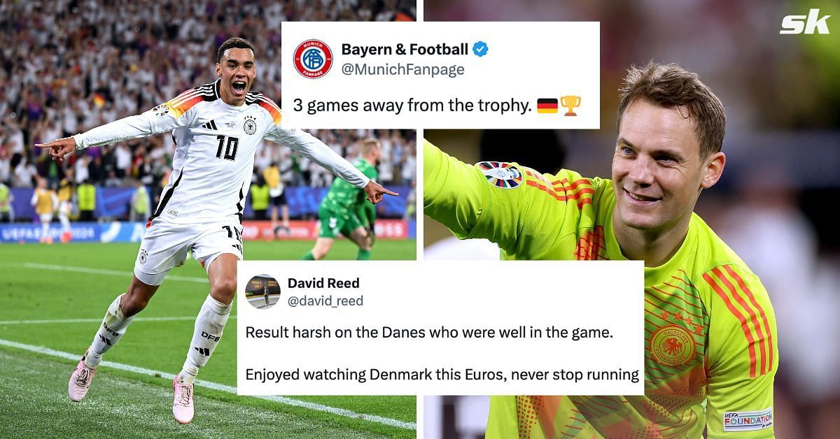 “3 games away from the trophy”, “Give Musiala Ballon d’Or” - Fans react as Germany book Euro 2024 quarter-final berth with win over Denmark