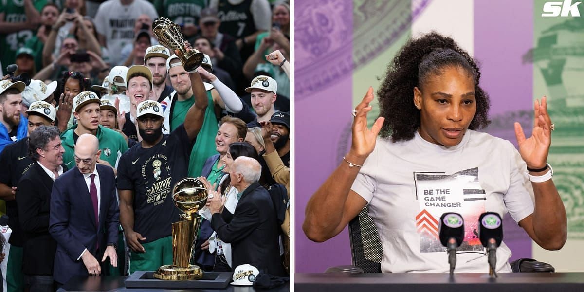 How Serena Williams became a part of the Boston Celtics' NBA Title #18 celebrations