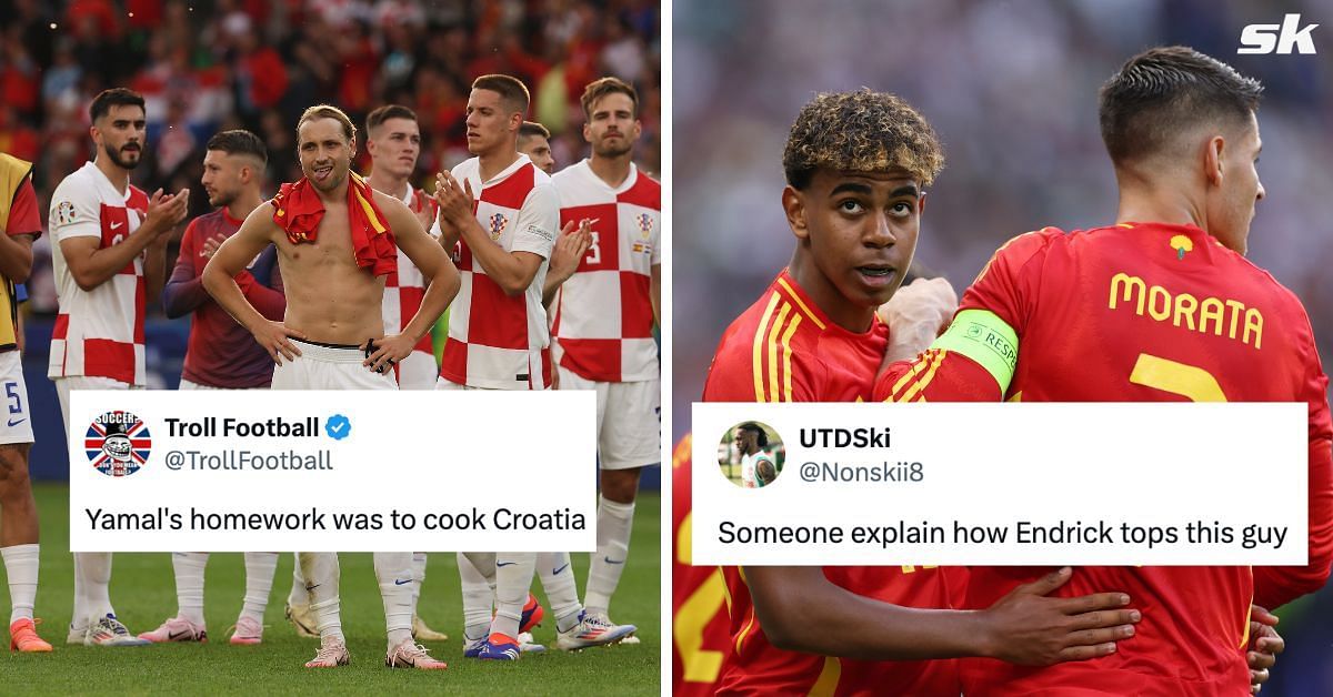 “Yamal’s homework was to cook Croatia”, “Explain how Endrick tops this guy” - X reacts as Spain begin Euro 2024 campaign with 3-0 win