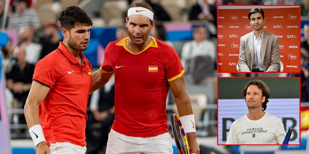 PICTURE: Rafael Nadal & Carlos Alcaraz indulging in board games with Carlos Moya & David Ferrer before Paris Olympics doubles 2R goes viral