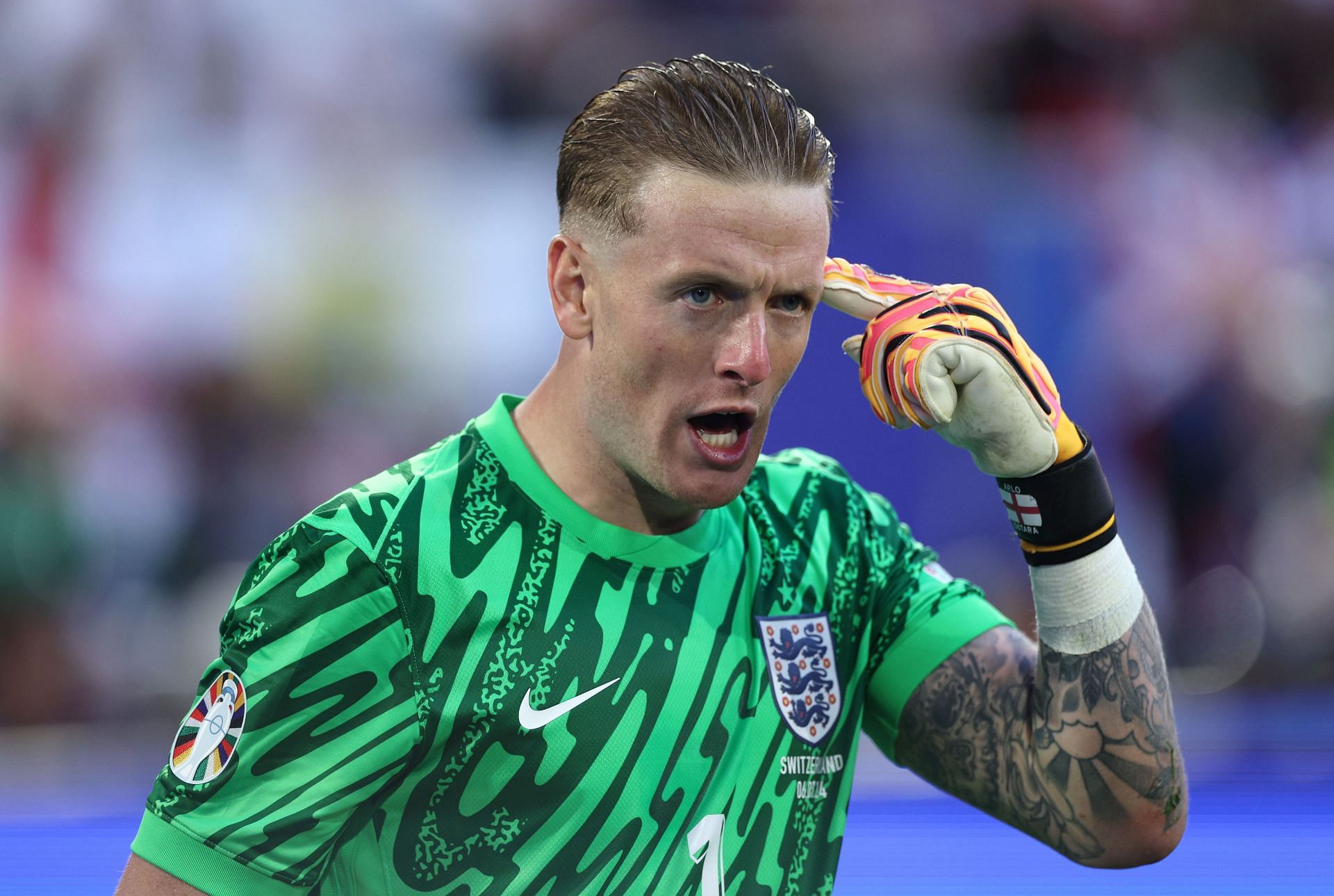 Jordan Pickford’s water bottle with details of Switzerland penalty takers goes viral after accurate prediction in Euro 2024 QF win