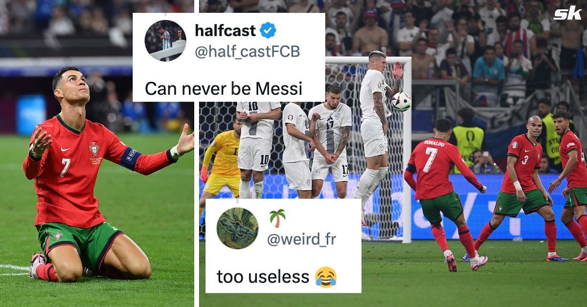 “Can never be Messi”, “Too useless” - Fans mock Cristiano Ronaldo as alarming free-kick statistic in major tournaments come to light vs Slovenia