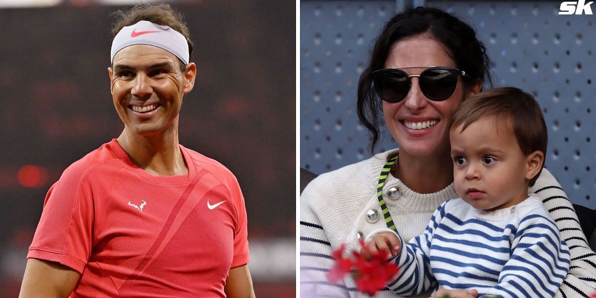 In Pictures: Rafael Nadal and baby son's identical excited reactions delight his wife Maria Francisca Perello during Paris Olympics opening ceremony