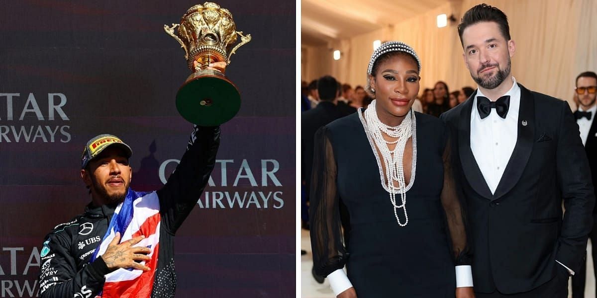 Serena Williams’ husband Alexis Ohanian ecstatic as Lewis Hamilton clinches the British Grand Prix for a record-breaking win at home