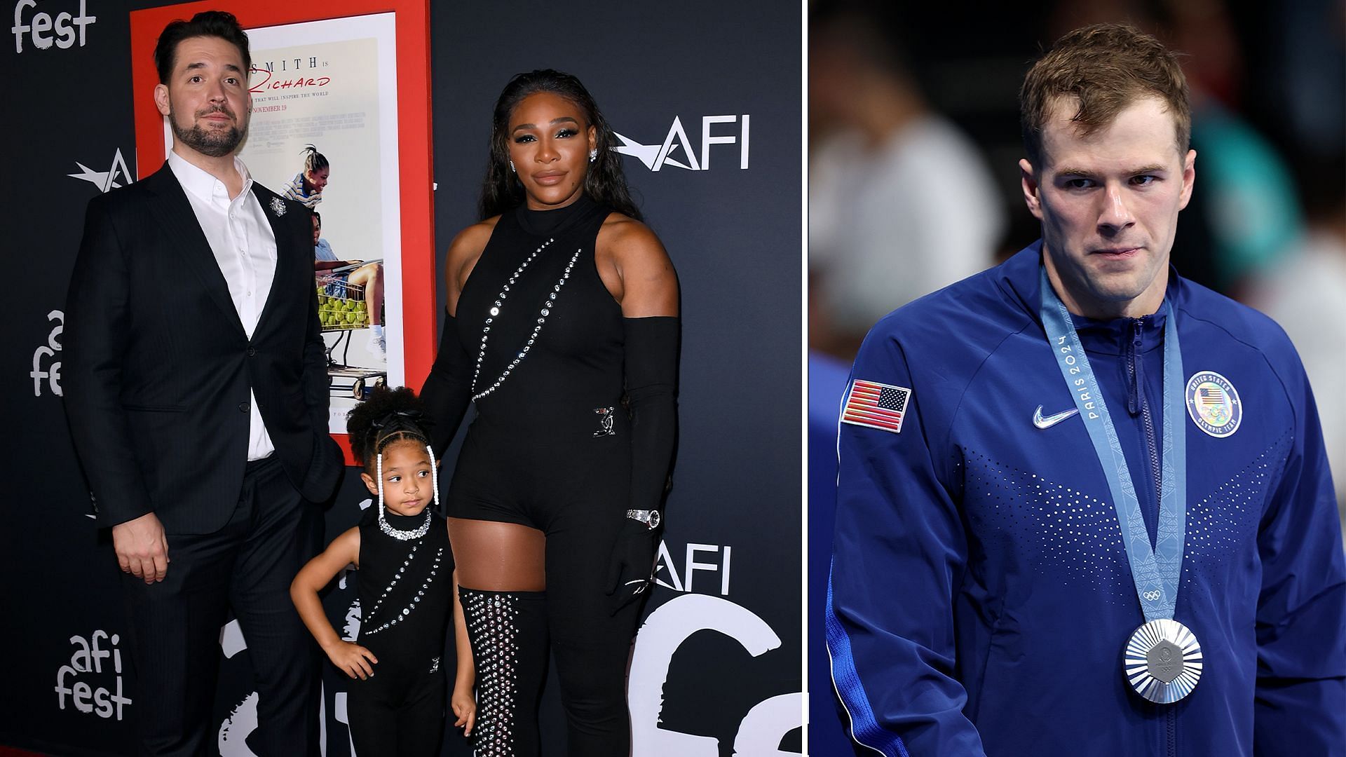 Serena Williams, husband Alexis Ohanian, daughter Olympia stay back in Paris; cheer on men swimmers as USA's Nic Fink clinches silver at Olympics