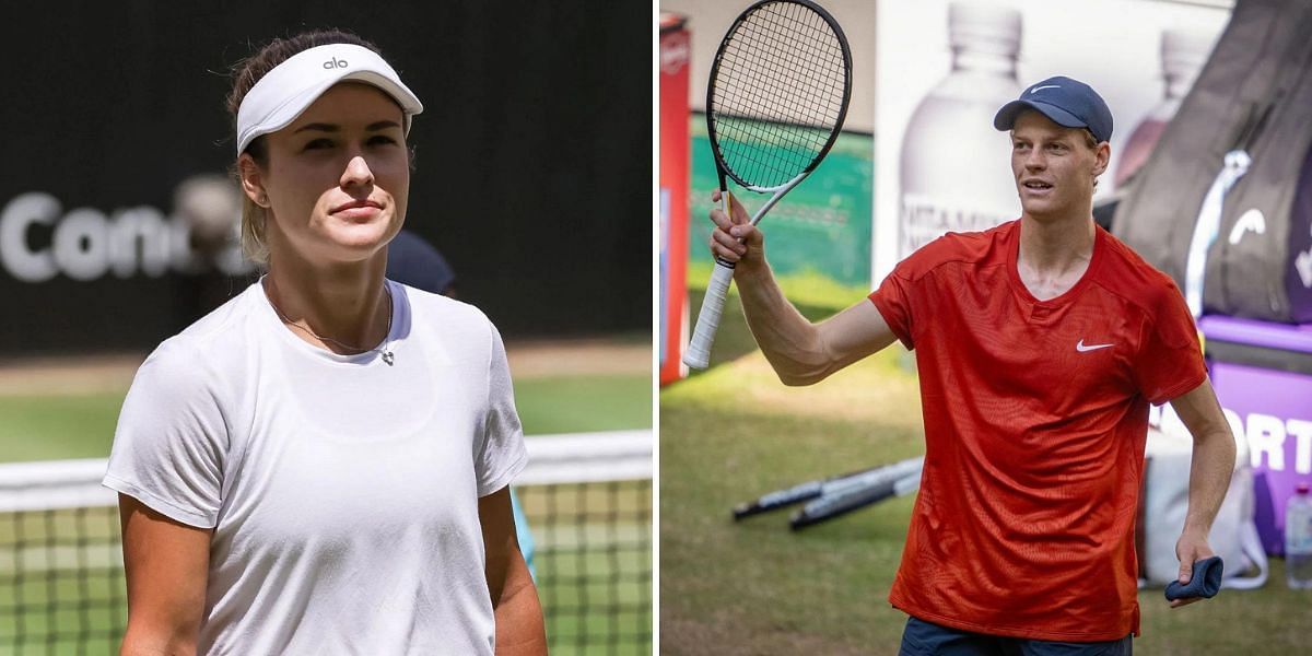 Jannik Sinner cheers on girlfriend Anna Kalinskaya to victory in Wimbledon 1R