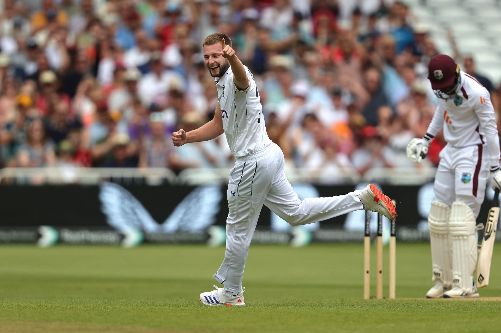 [Watch] Gus Atkinson knocks over Alzarri Joseph with a ripper on Day 4 of ENG vs WI 2nd Test