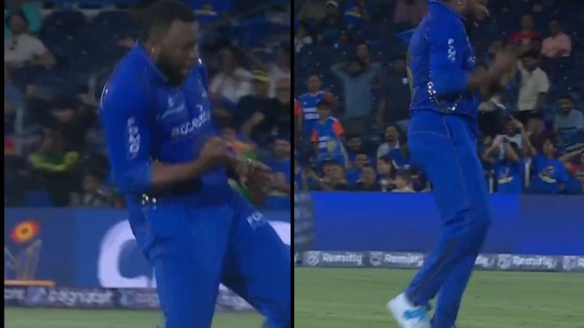 [Watch] Kieron Pollard celebrates wildly after dismissing Andre Russell in MINY vs LAKR MLC 2024 clash 