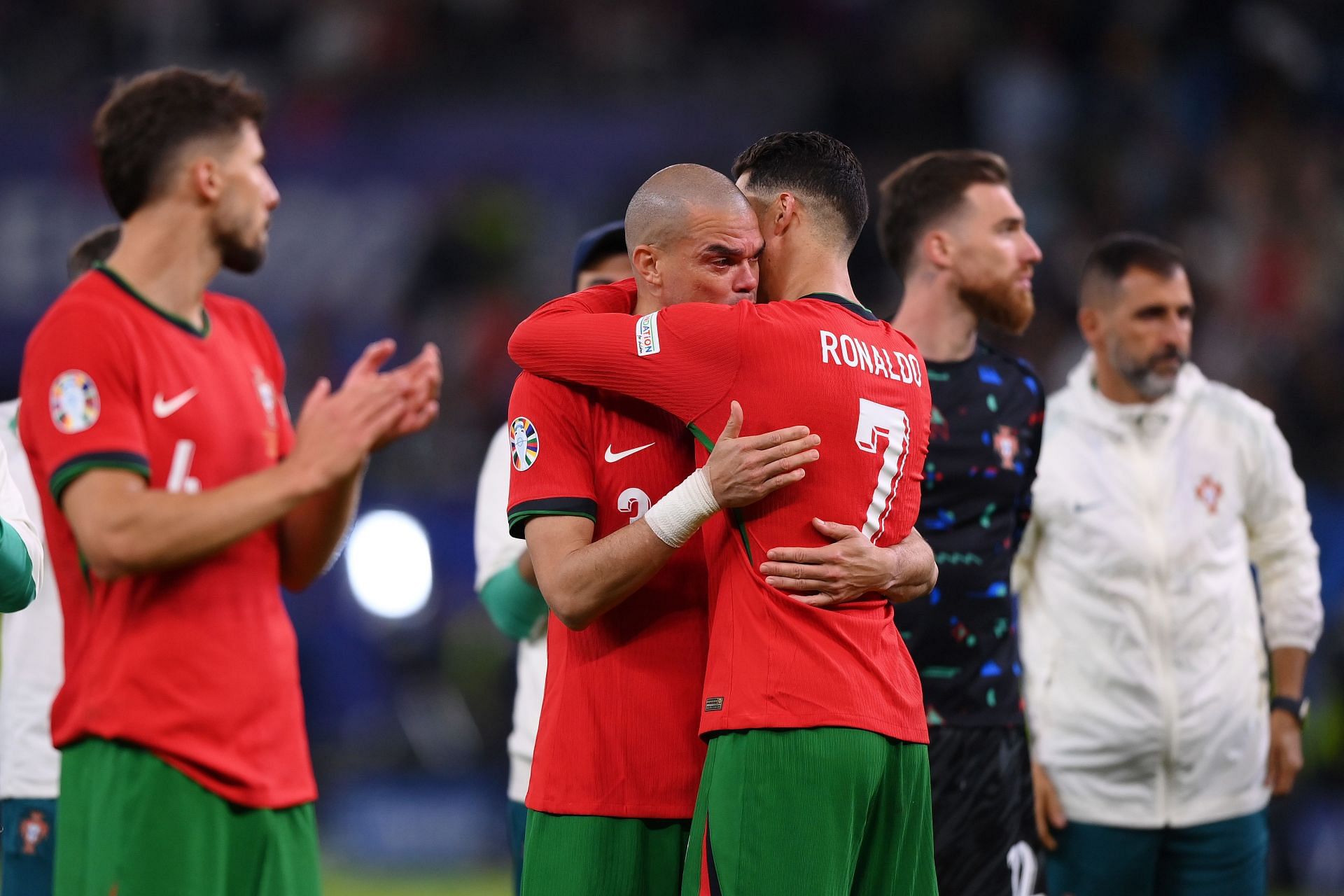 “We all want to win for our country” - Pepe opens up on hugging Cristiano Ronaldo and breaking down after Portugal crash out of Euro 2024 