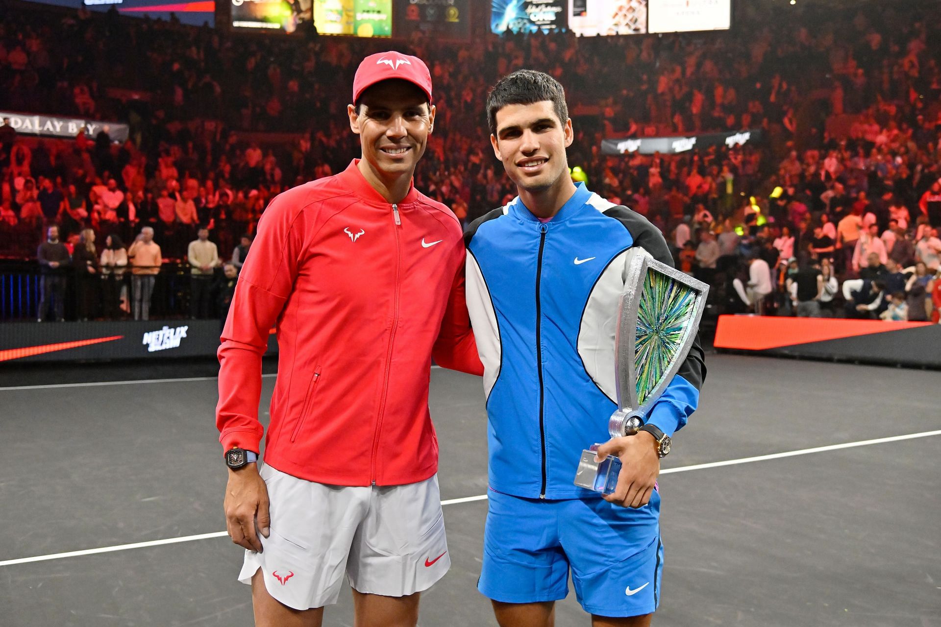 Rafael Nadal posing with a young Carlos Alcaraz goes viral ahead of pair's doubles campaign at Paris Olympics 2024