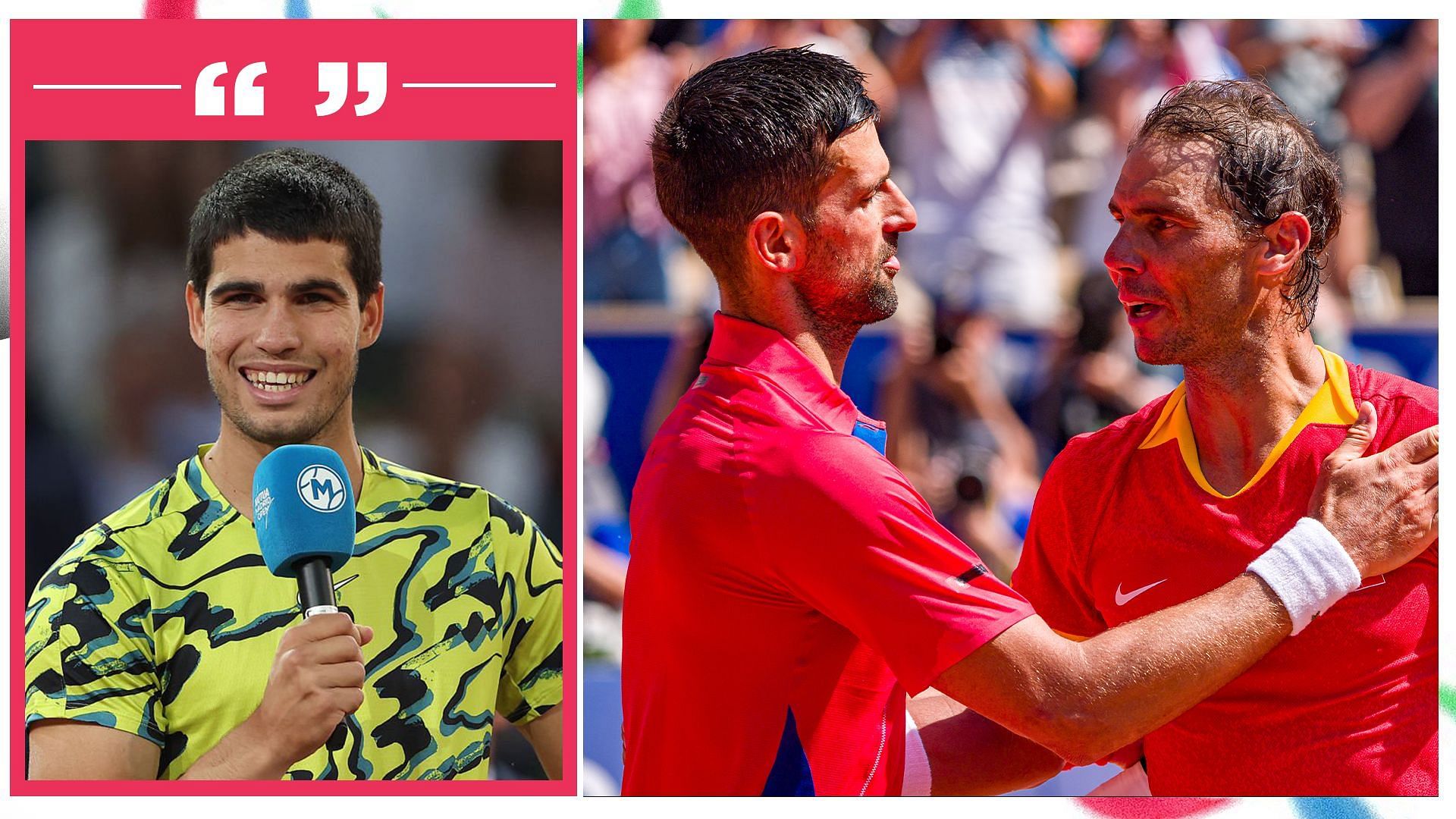 “When Novak Djokovic is playing at this level it's really difficult” – Carlos Alcaraz praises Serb for win over Rafael Nadal at Paris Olympics 2024