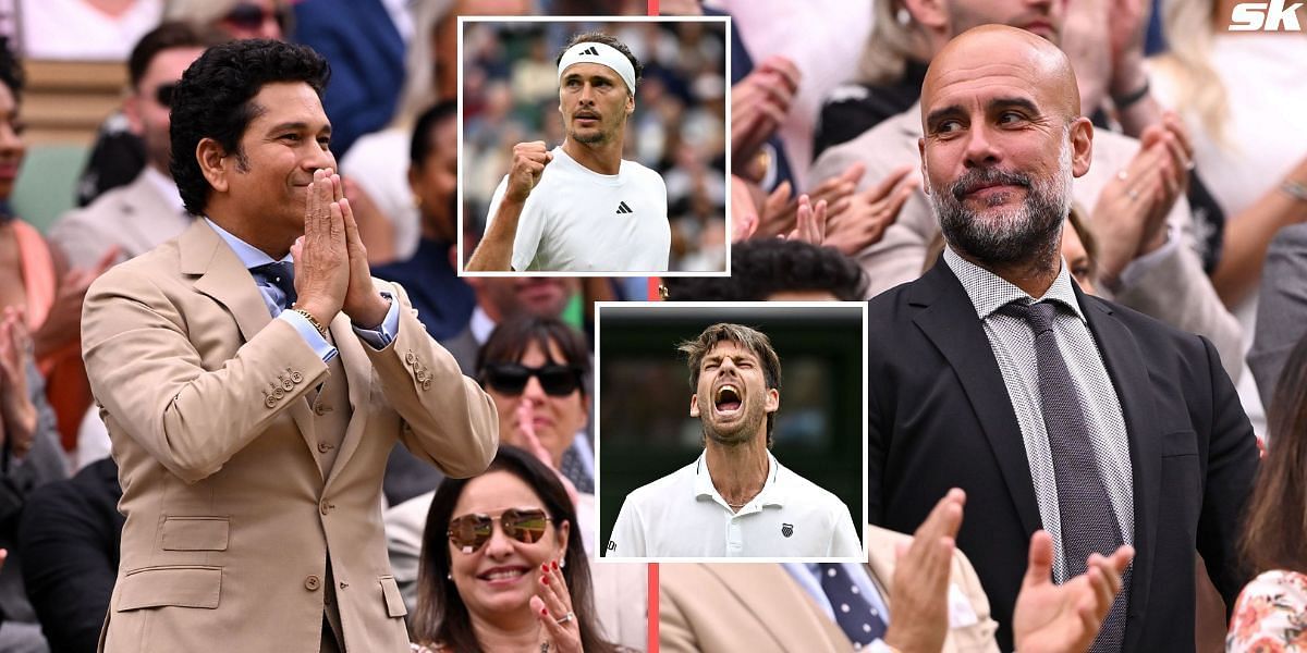 In Pictures: Sachin Tendulkar, Pep Guardiola, Joe Root & others attend Wimbledon to watch Alexander Zverev vs Cameron Norrie