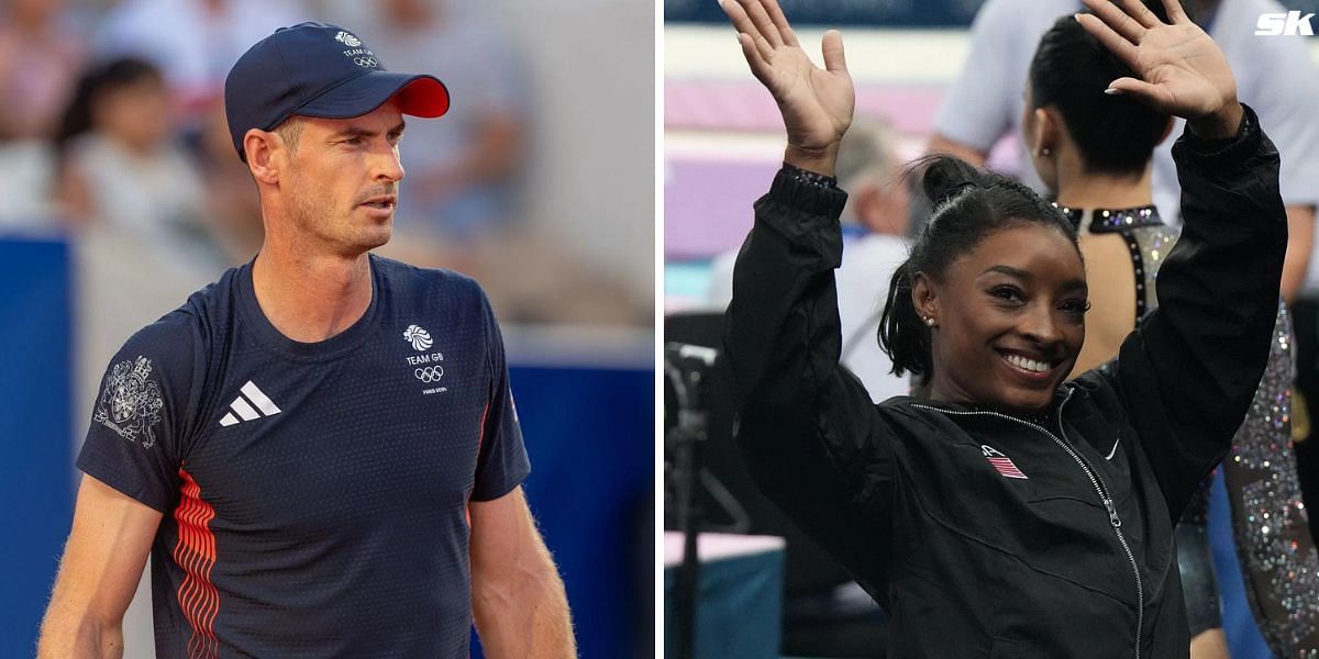 Andy Murray flaunts personalized pin received from gymnastics legend Simone Biles during Paris Olympics 2024
