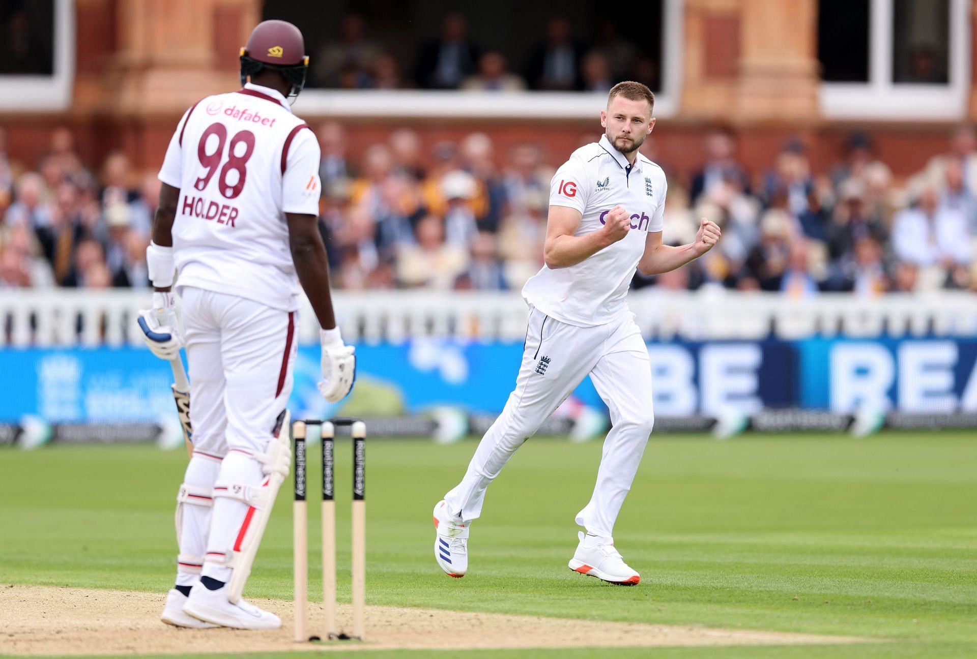 [Watch] Gus Atkinson takes 3 wickets in 4 balls to register a fifer on day 1 of ENG vs WI 1st Test