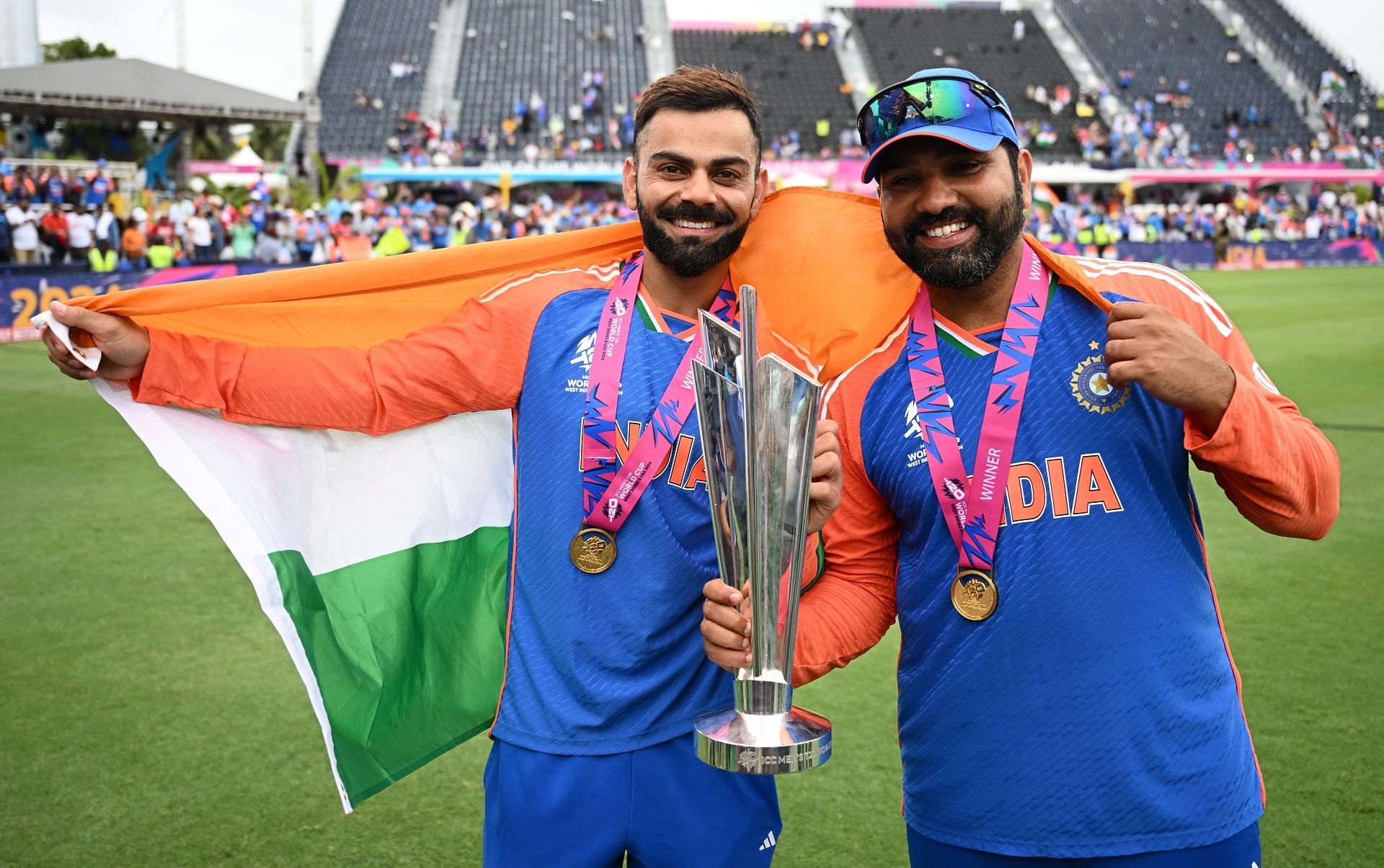 [Watch] Virat Kohli and Rohit Sharma dance together in joy at Wankhede Stadium during 2024 T20 World Cup celebrations