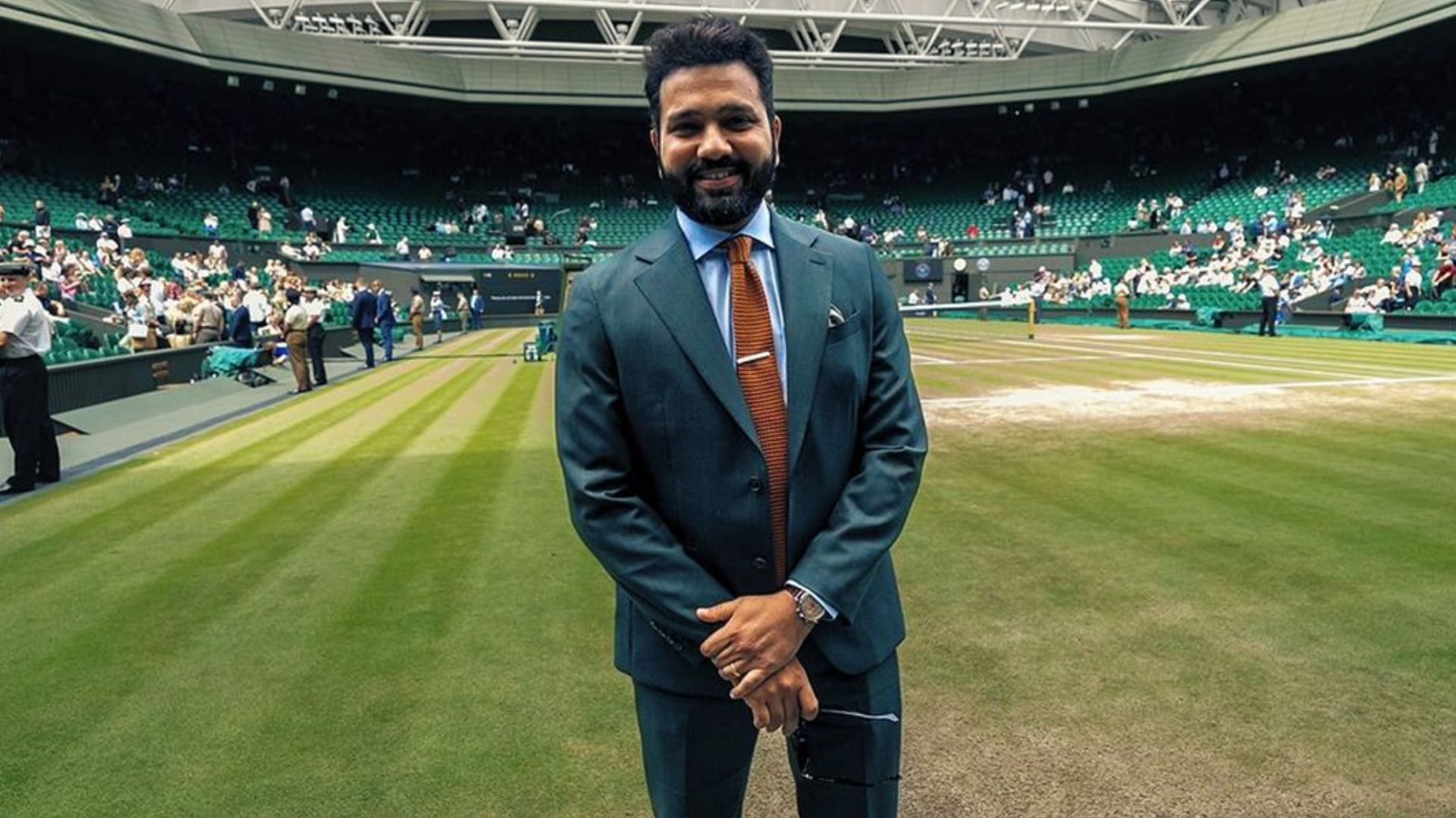 RCB use a hilarious 'garden' reference for Rohit Sharma's Wimbledon appearance