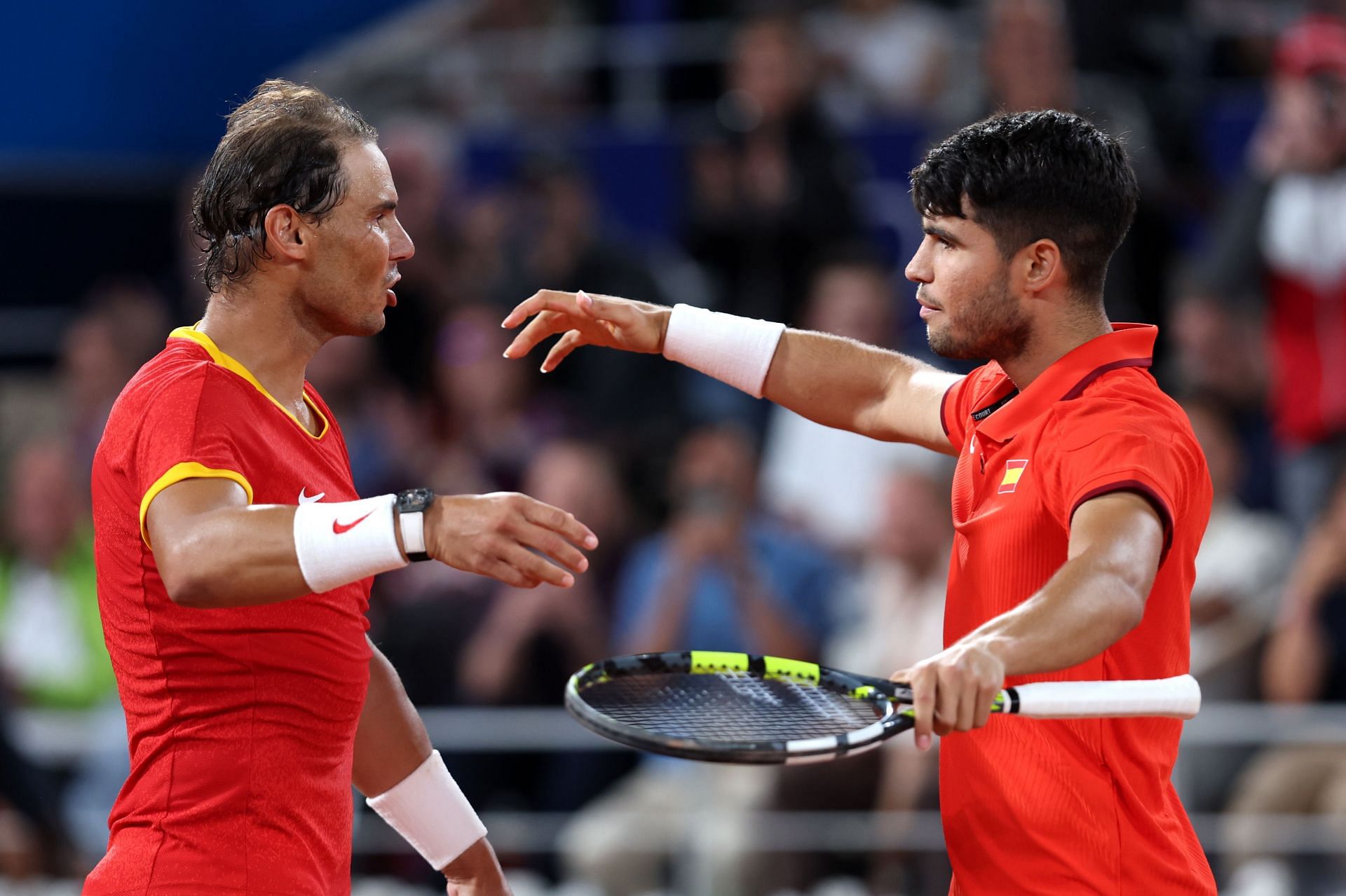 5 Best moments from Rafael Nadal and Carlos Alcaraz's first win in men's doubles against Argentina at Paris Olympics 2024