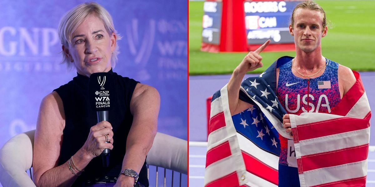 Chris Evert amused by Paris Olympics 1500m gold medal winner Cole Hocker's father's hilarious reaction to watching son's incredible last-leg upset