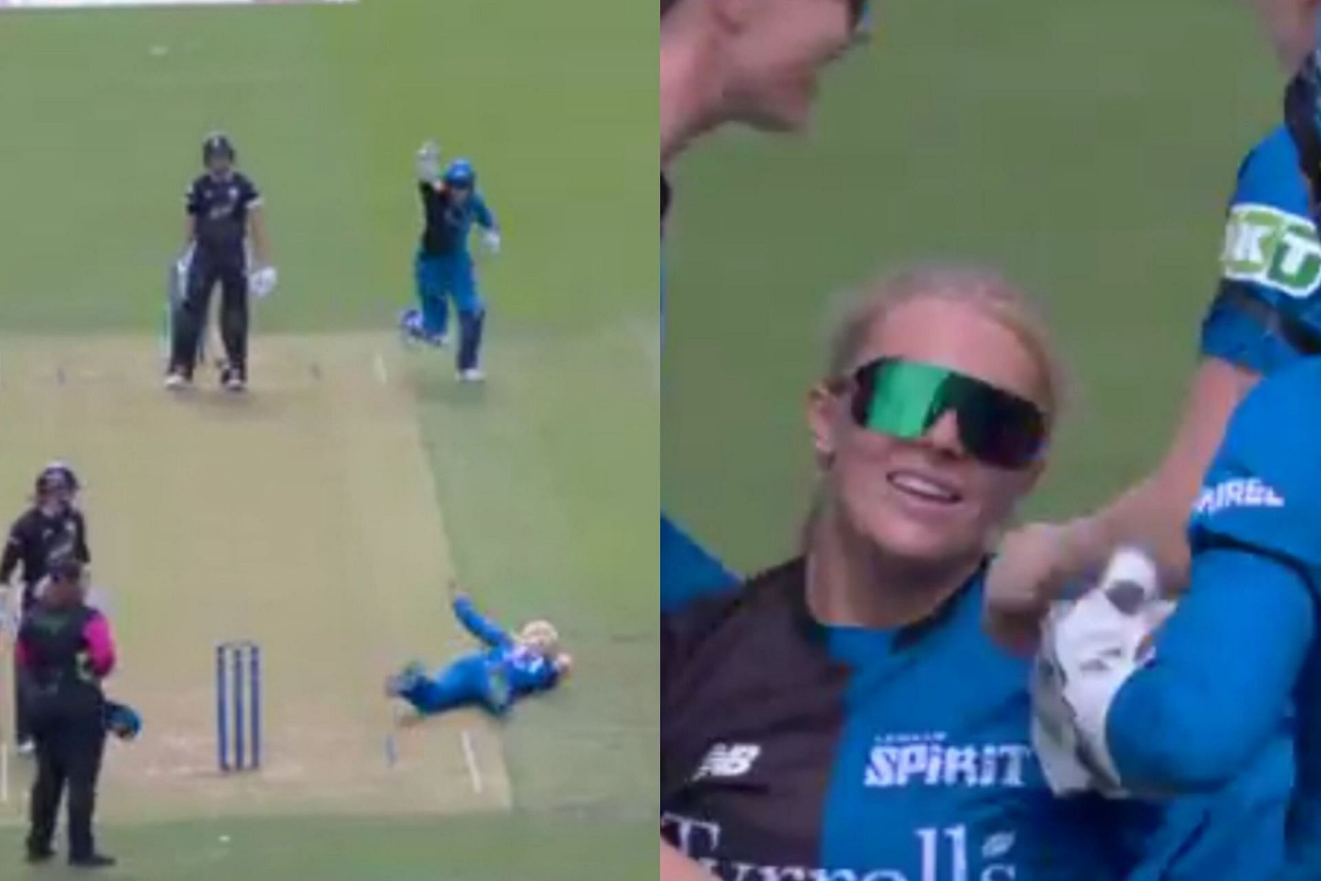 [Watch] Sarah Glenn’s stunning caught and bowled sends Evelyn Jones packing in The Hundred Women's Competition 2024