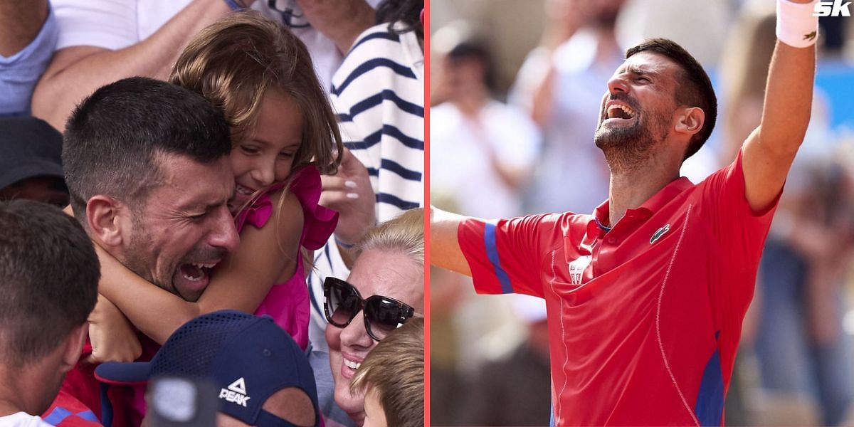 Novak Djokovic inconsolable after winning Paris Olympics gold, hugs daughter Tara amid tears to celebrate victory in emotional fashion