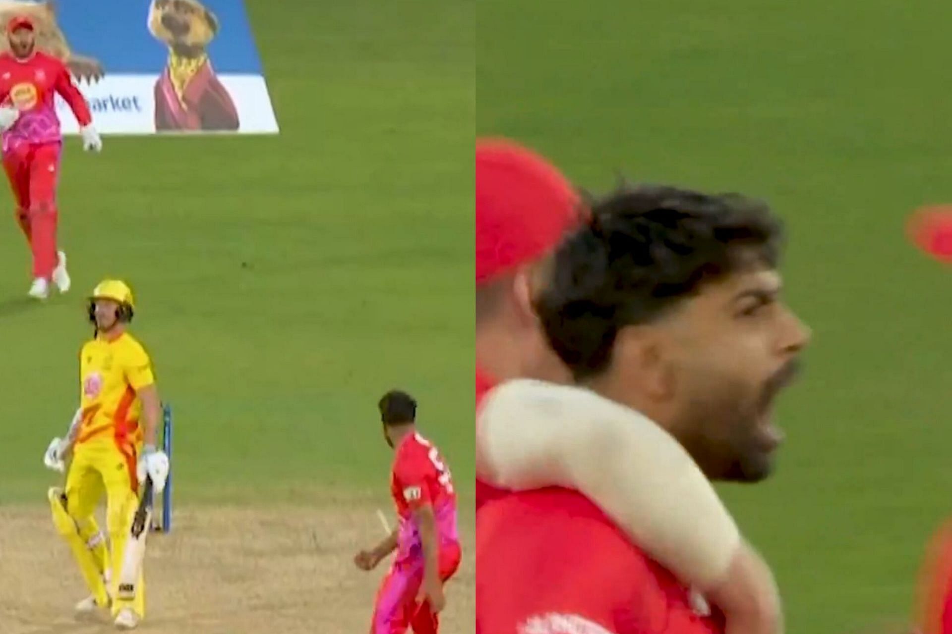 [Watch] Haris Rauf roars in delight after helping Welsh Fire win against Trent Rockets