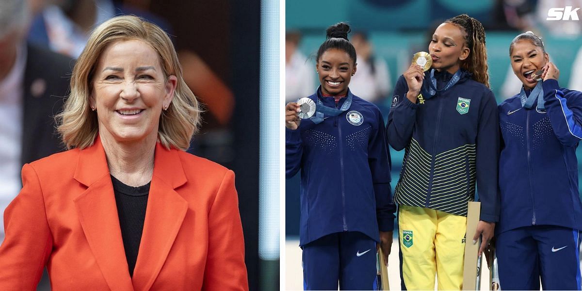 Chris Evert delighted by Simone Biles & Jordan Chiles bowing to Paris gold medalist Rebeca Andrade after 1st all-Black podium in Olympics history