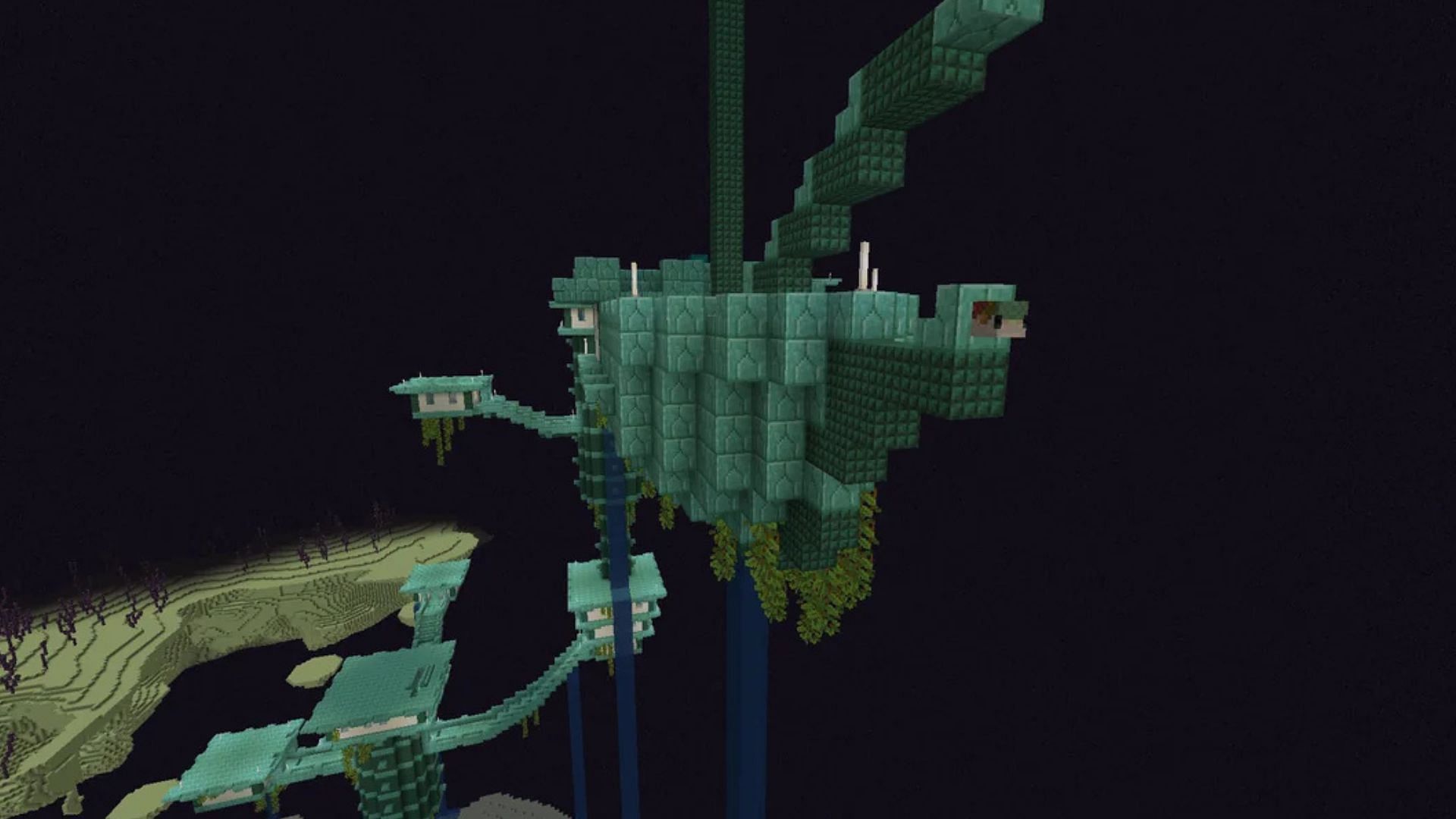 Minecraft player reimagines End City with breathtaking Ocean Monument theme