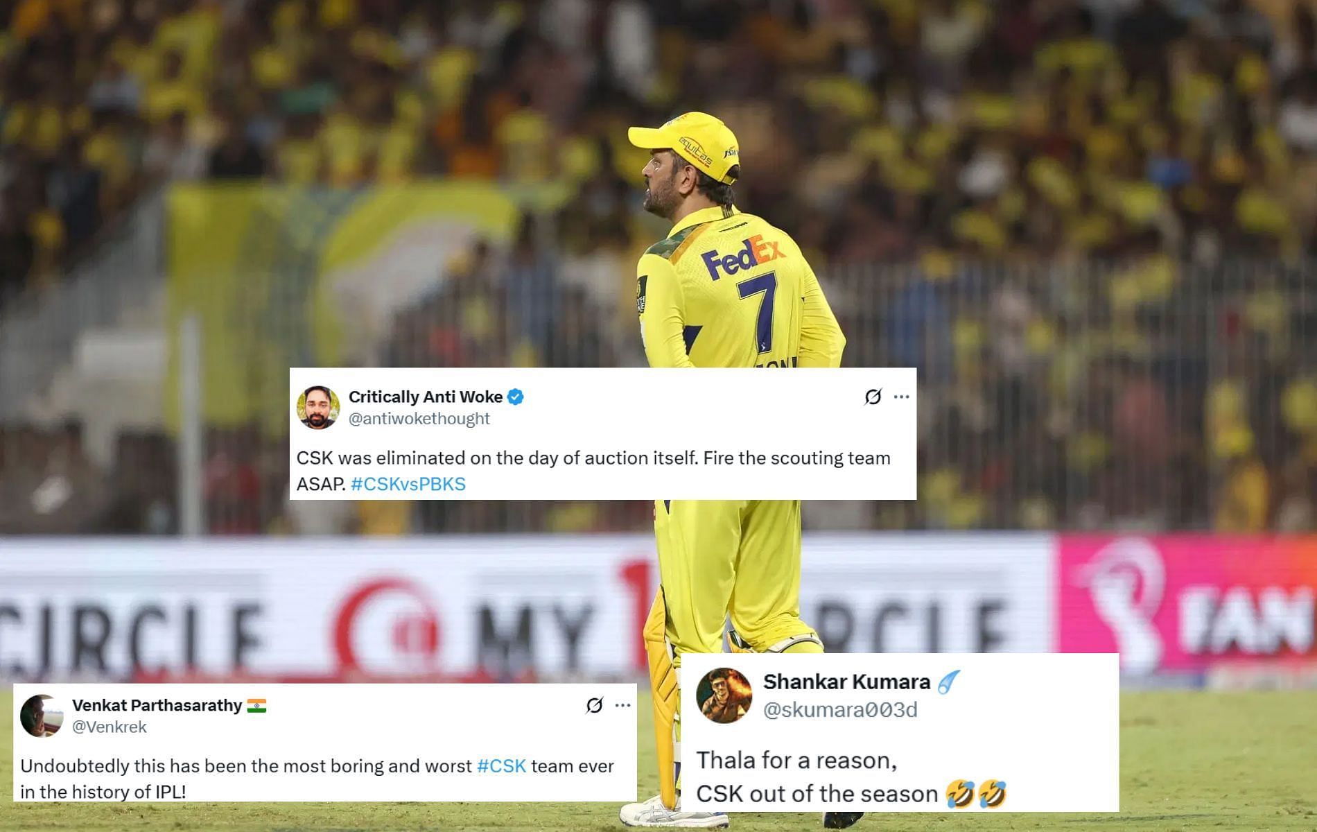 "Second for some reason, from the season" - Fans erupted when CSK became the first team to be eliminated from the IPL 2025 qualifiers by defeating PBKS