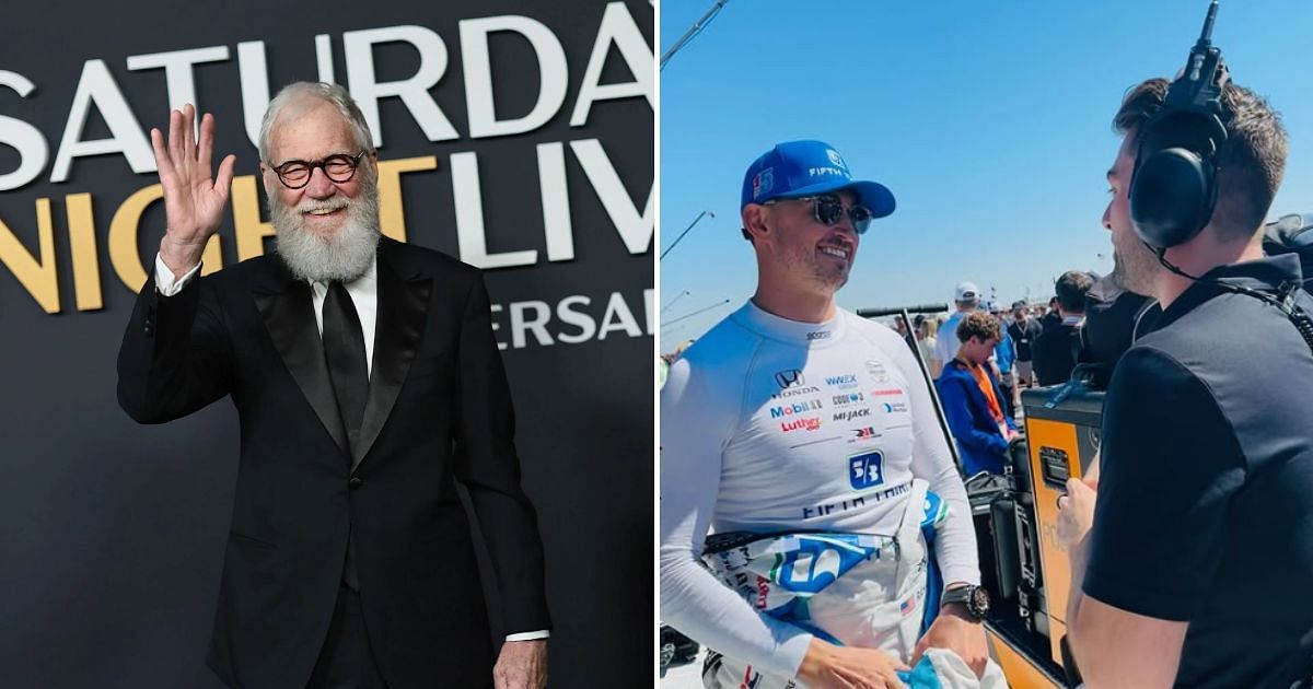 Legendary TV icon David Letterman shares broadcasting tips with IndyCar analyst