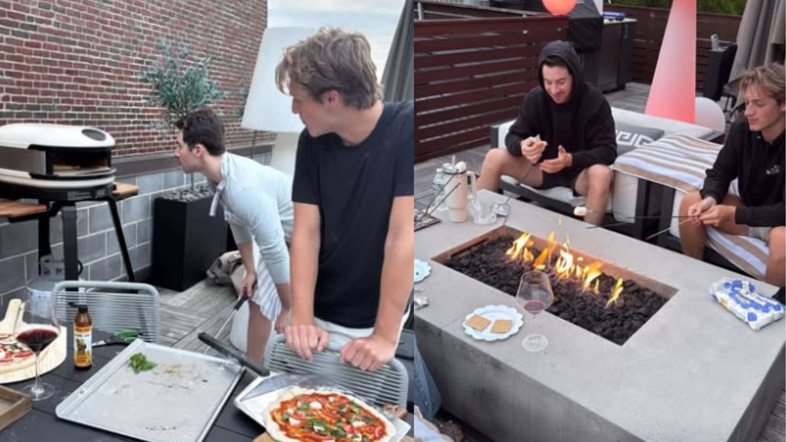 Bruins Jeremy Swayman becomes a pizzaiolo for girlfriend Alessandra and her Italian-heritage family on build your own pizza night