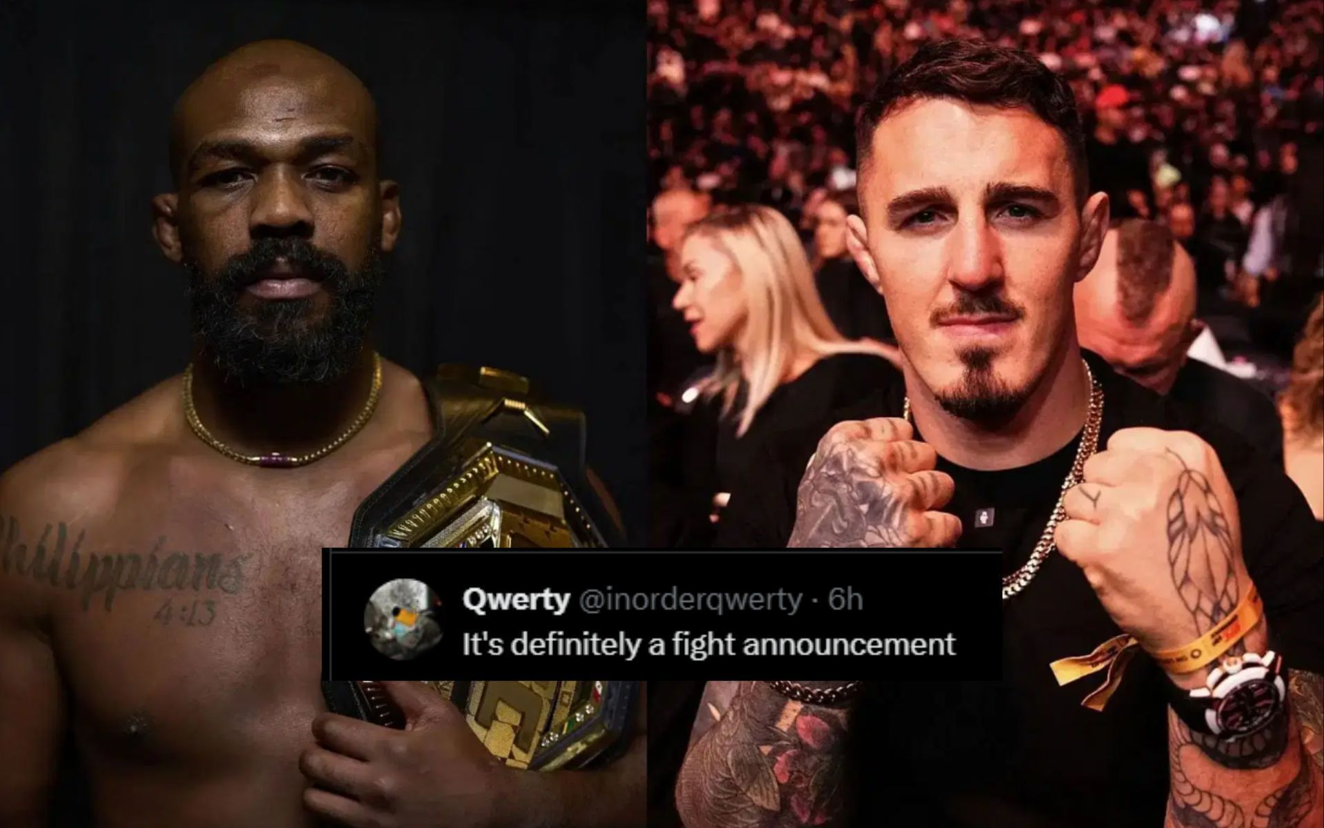 “Jon Jones broke this guy” – Fans react to Tom Aspinall trolling them with “fighting for a new belt” post 